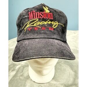 Vintage Winston Racing Team Snapback Hat NASCAR Eagle Black Red
